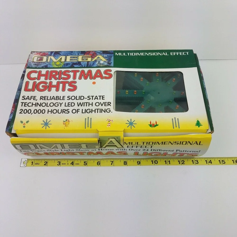 Vtg Omega Christmas LED Lights Multi Dimensional 24 Effects Las Vegas Style Show
